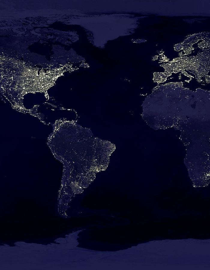 Global Map snapshot in the dark